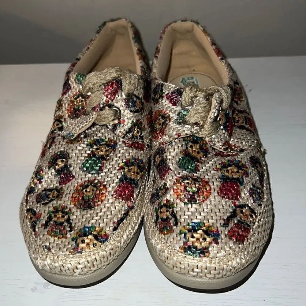CALZALEON Woven Frida Kahlo Shoes-7.5